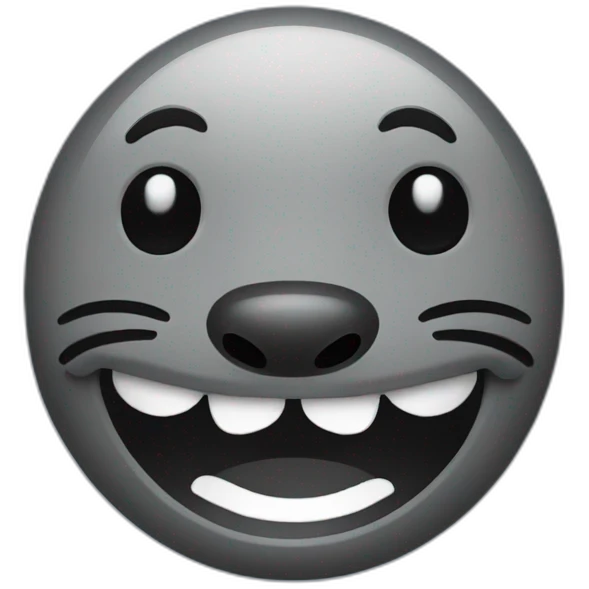 black seal smile emoji