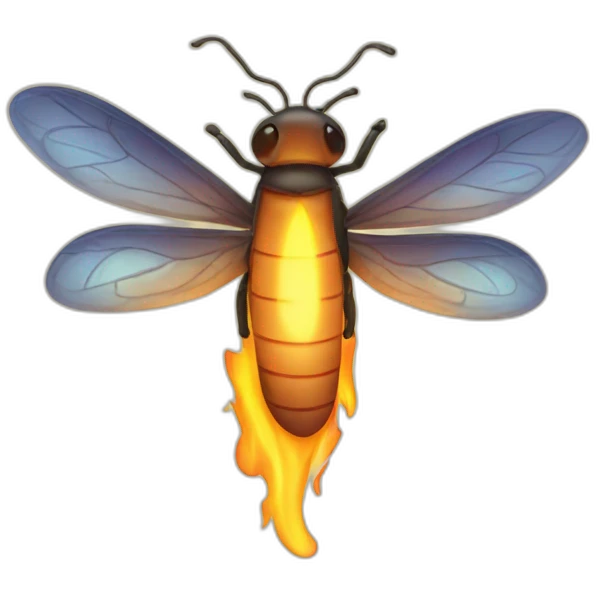 Firefly wing flame emoji