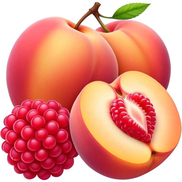 Peach raspberry combo emoji