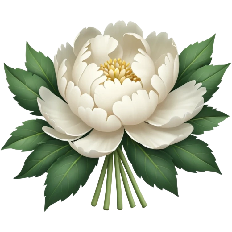 white Peony bouquet emoji