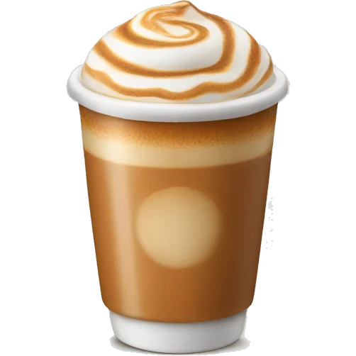 A caramel coffee latte  emoji