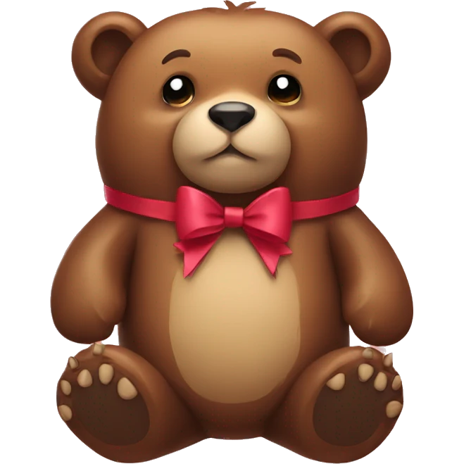 Bear with a bow emoji
