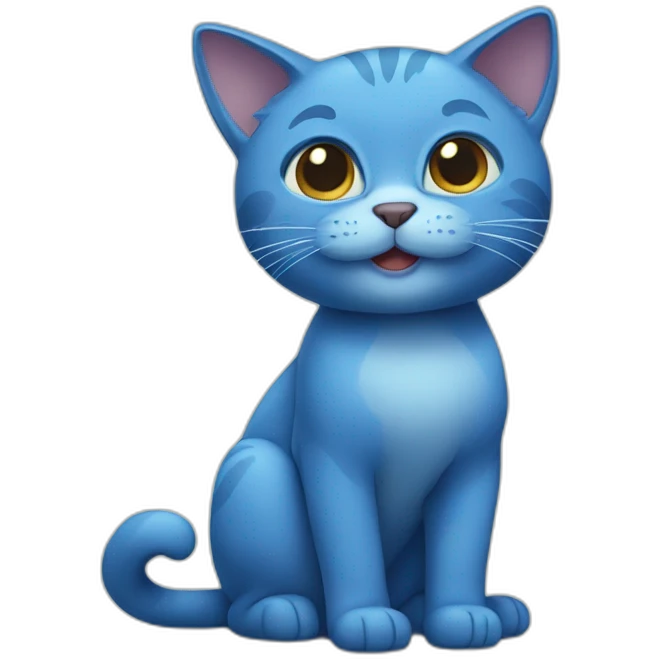 Blue cat emoji