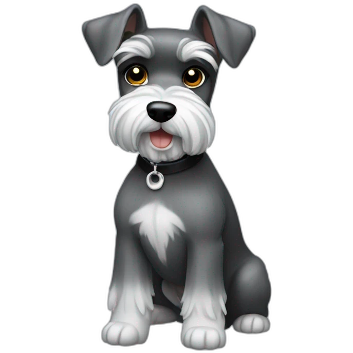 salt and pepper miniature schnauzer emoji