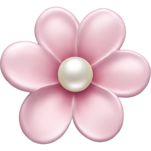 Pearl light pink flower emoji