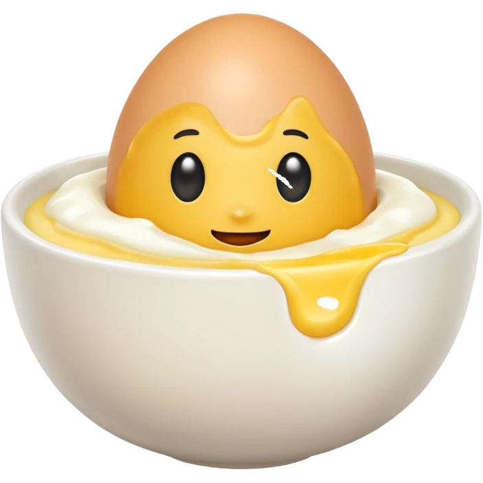 beaten egg in a bowl emoji