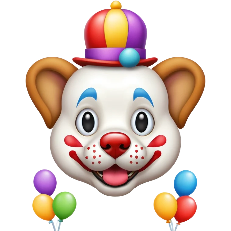 dog clown emoji