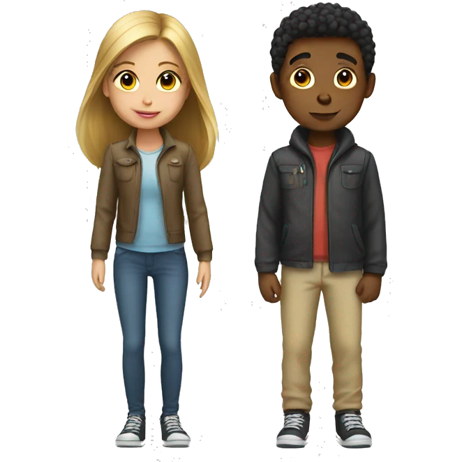 Girl with boy emoji