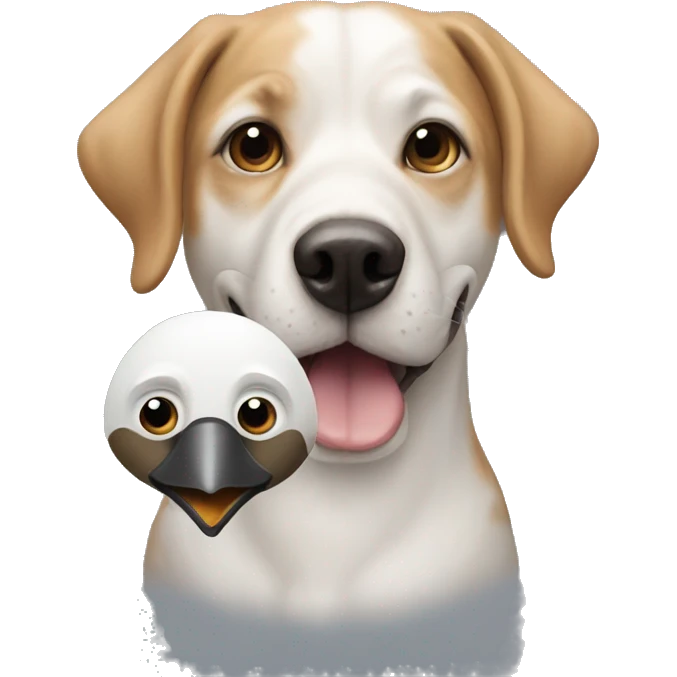 Dog with a goose head emoji
