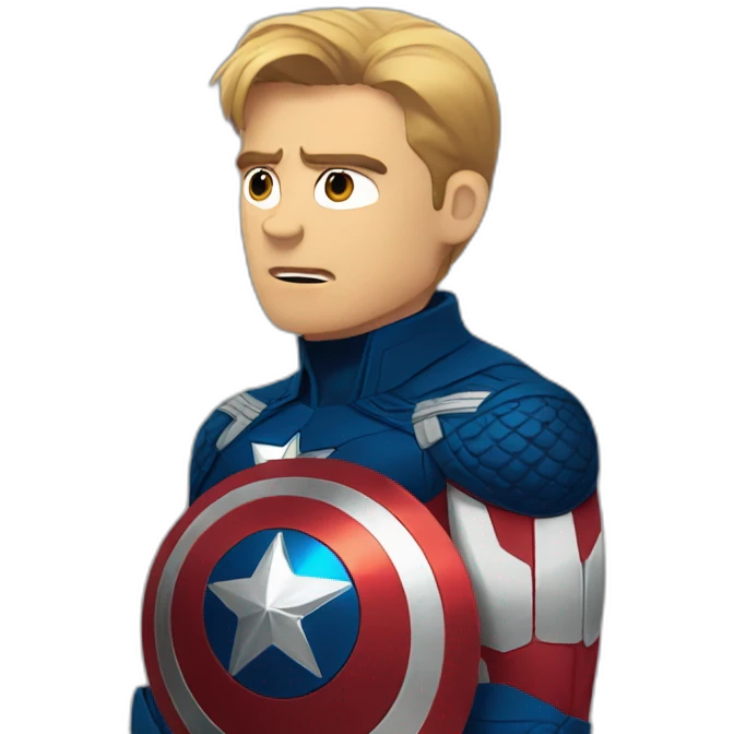 Capitan america -triste emoji