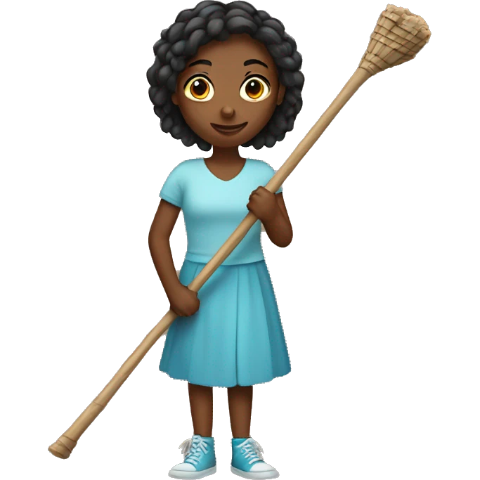 Girl with stick  emoji