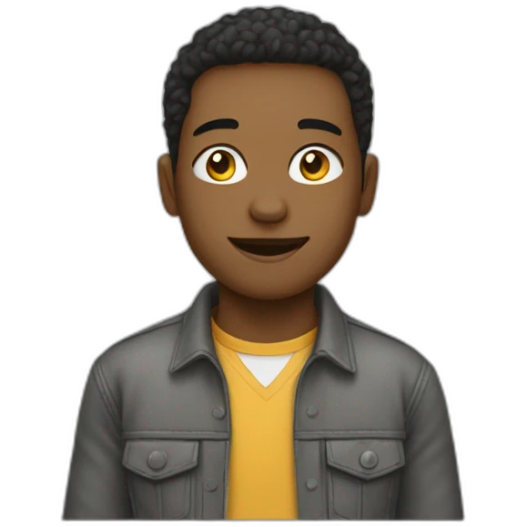 Garçon sur une fill emoji