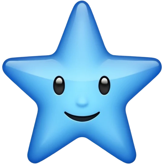 blue star emoji with a black tick inside emoji