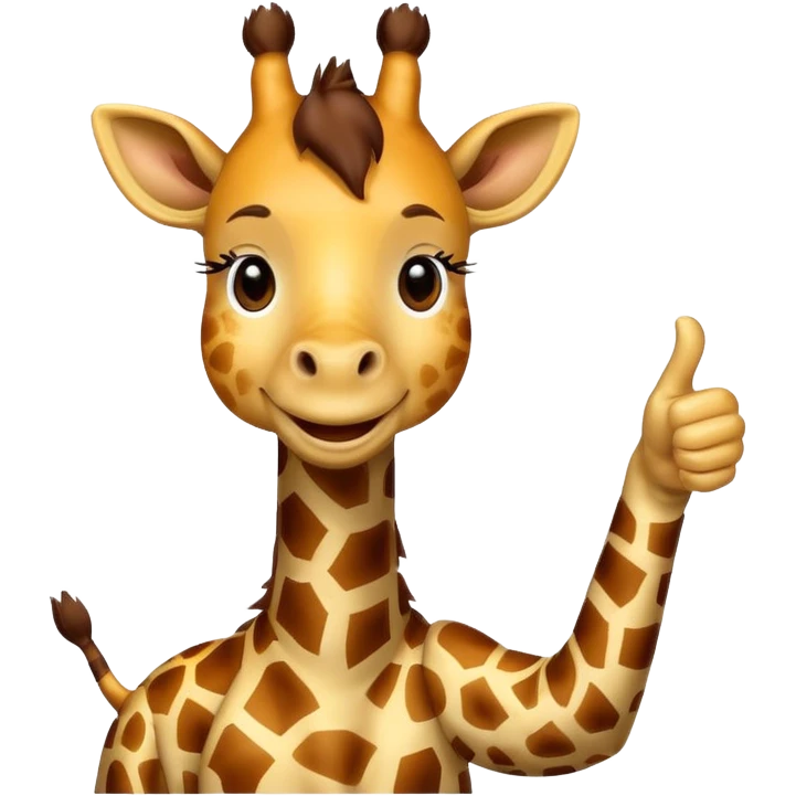 Giraffe with a thumbs up emoji