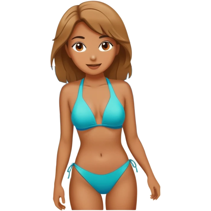 woman in swimsuit at the beach emoji