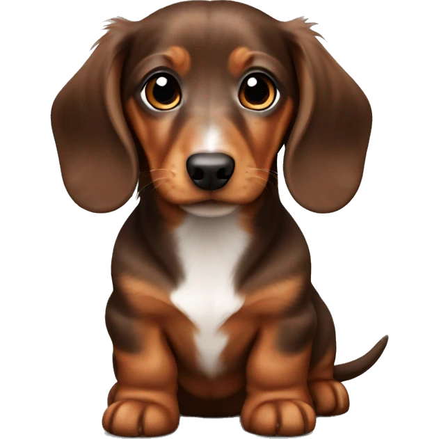 brown longhair dachshund puppy emoji