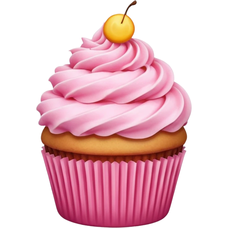 Cupcake with pink icing emoji