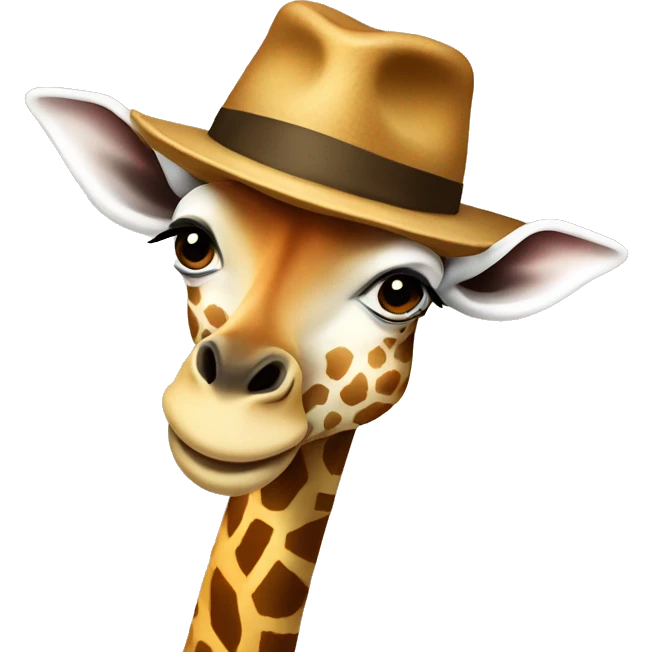Girrafe wearing a hat emoji