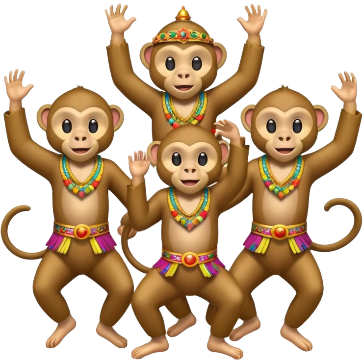 Halay çeken maymunlar emoji