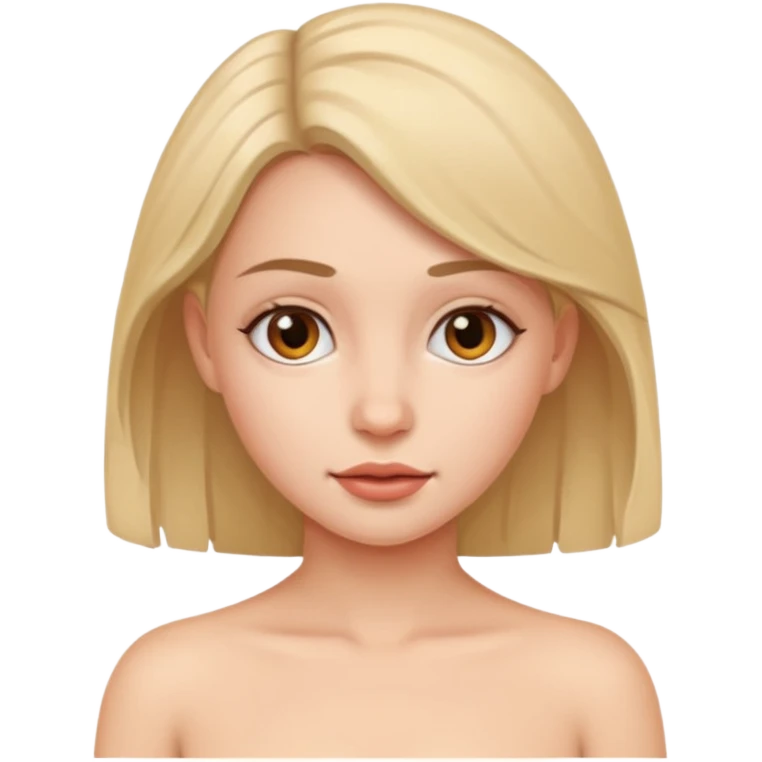 Tamamen çıplak kız emoji