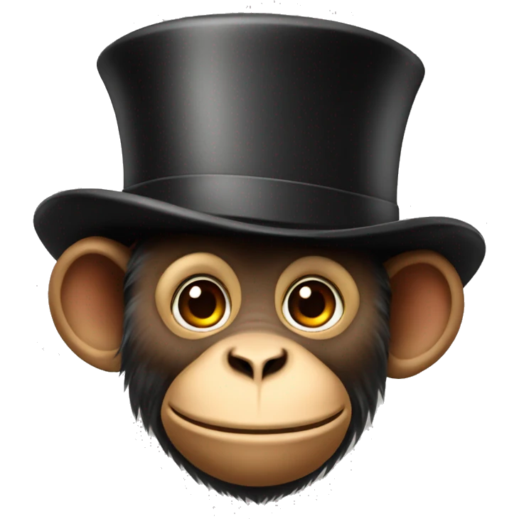 Monkey with a tophat emoji