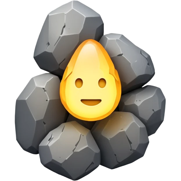 beautiful computer code made of rocks emoji