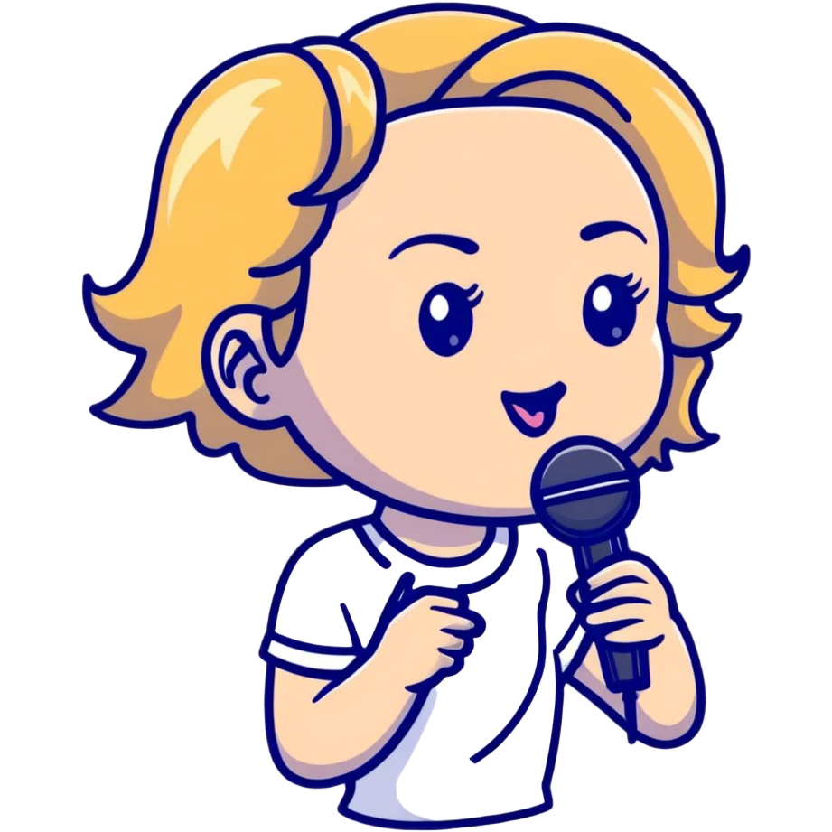 Kylie Minogue pop singer with microphone emoji