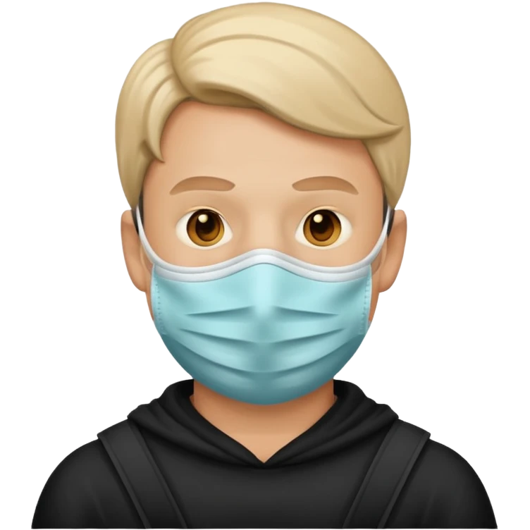 남자사람이 입에 마스크 쓴 이모지 emoji