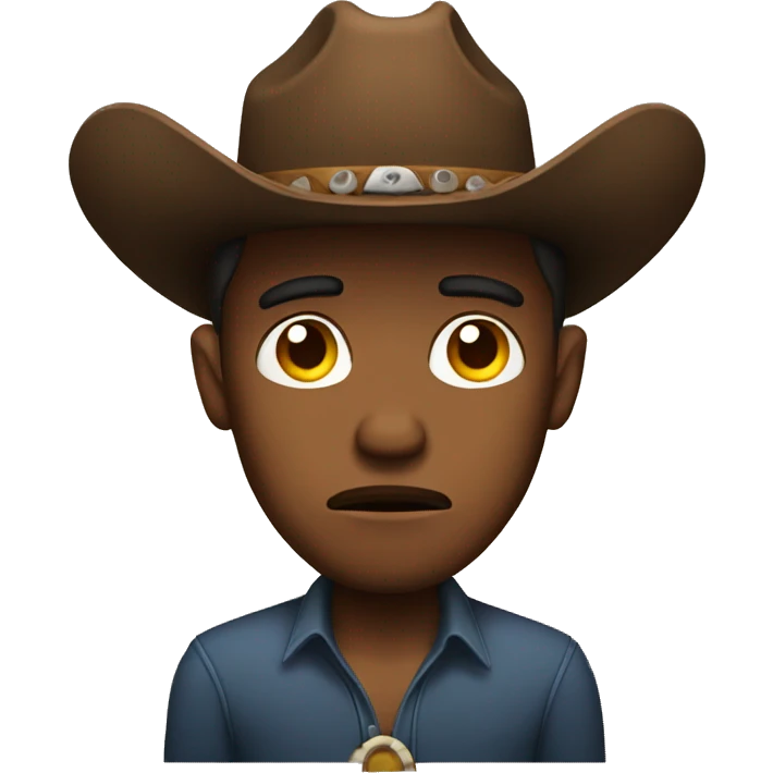 Sad cowboy emoji