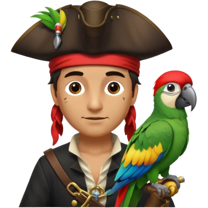 pirate and parrot emoji