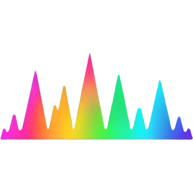 full black audio spectrum, the spectrum is white emoji