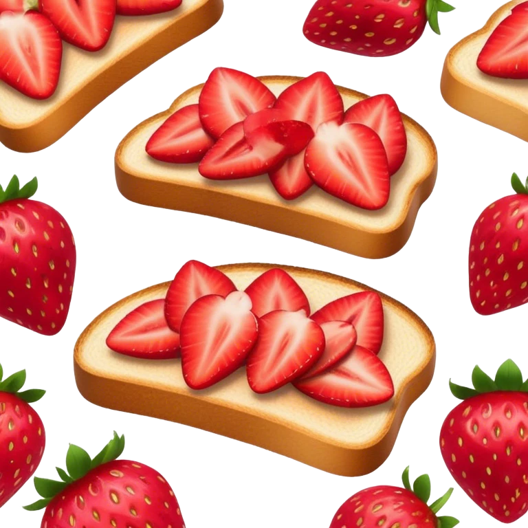 Toast with strawberries  emoji