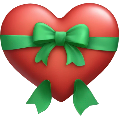 Heart with bow emoji