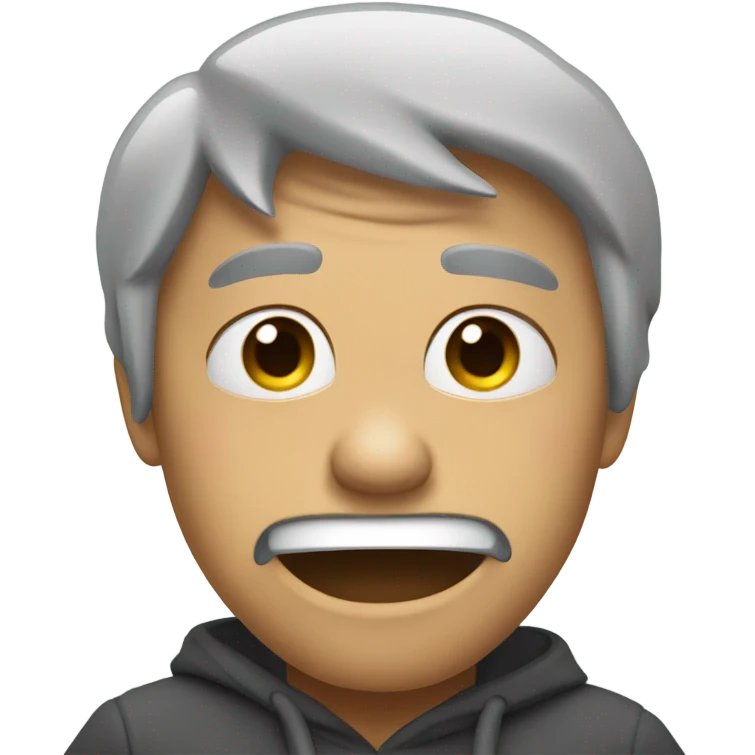 squat with a goofy face emoji