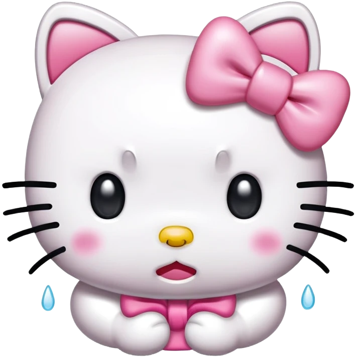 Hello kitty crying emoji