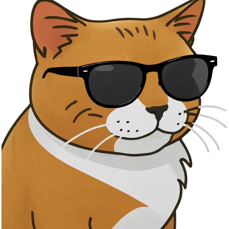 Cat with sunglasses emoji