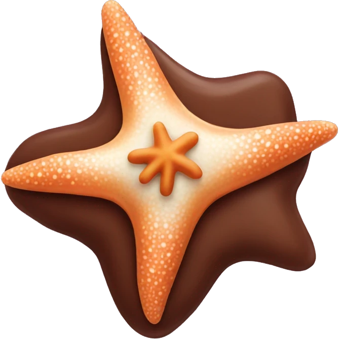 chocolate starfish emoji