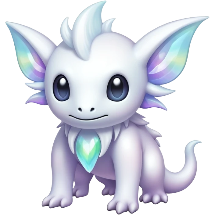  Iridescent white pale light fakemon-creature  emoji