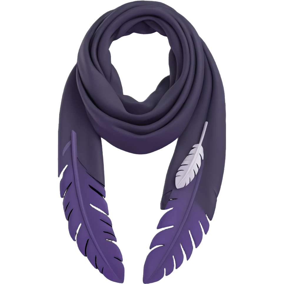 feather scarf, light and airy emoji