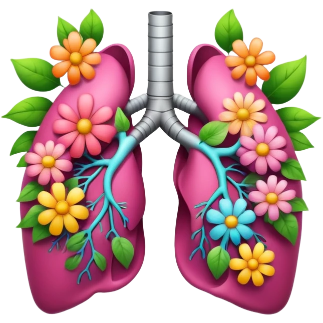 Lungs with flowers emoji