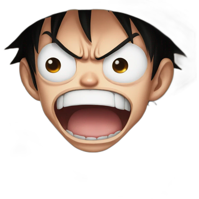 Monkey D. Luffy angry emoji