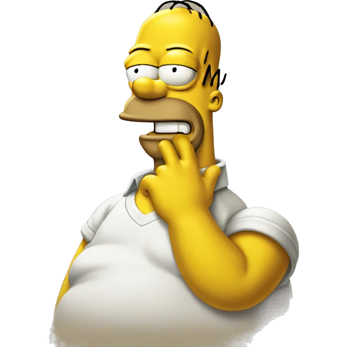 Homer Simpson sur un chat emoji