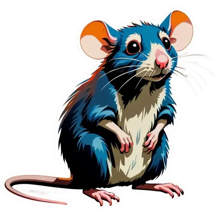 A sick rat emoji