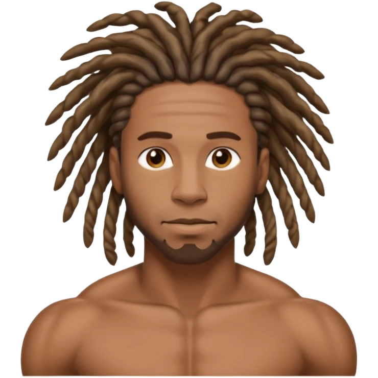 Naked black man locs emoji