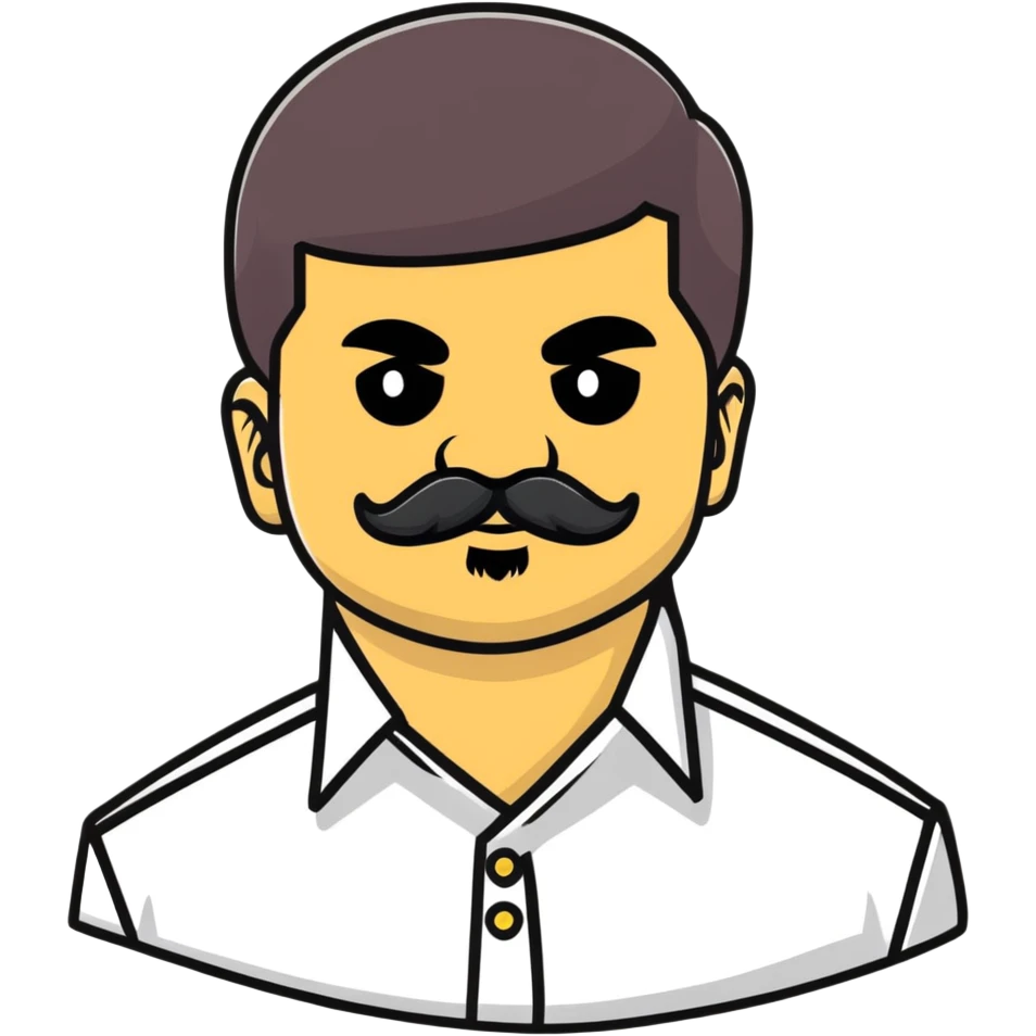 El Chapo character with distinctive mustache and flashy jewelry emoji