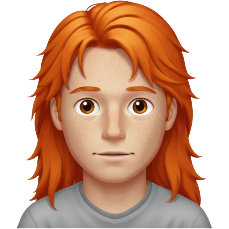 guy with long orange hair emoji