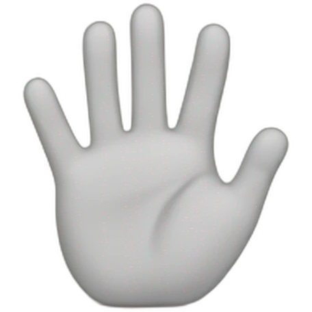 byebye hand emoji