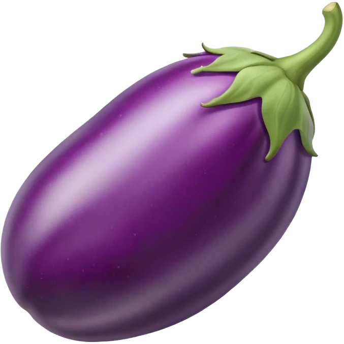 Eggplant with white cream emoji