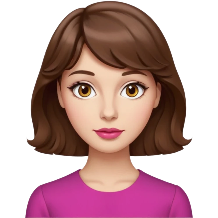 Dalgalı saçlı, hafif perçemli; kehribar gözlü, küçük kalkık burunlu ve dolgun dudaklı. Oval yüzlü, çıkık elmacık kemikli. Omuzları geniş, beli ince, kalçası dolgun.şık bir tarzda, dikkat çekici bir kadın. emoji