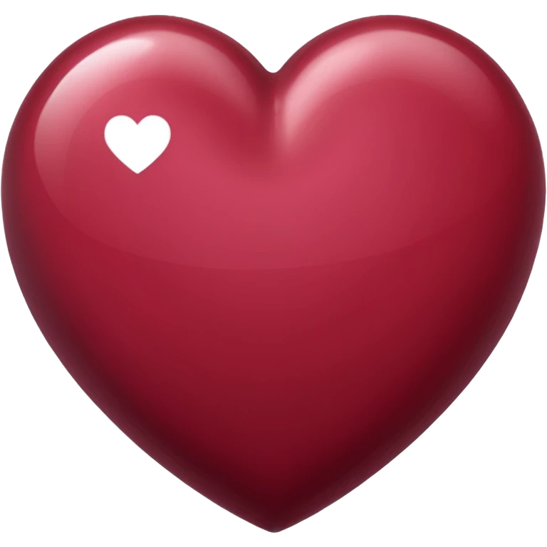 The burgundy heart emoji